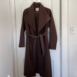 A New Day Long Brown Coat, Size M